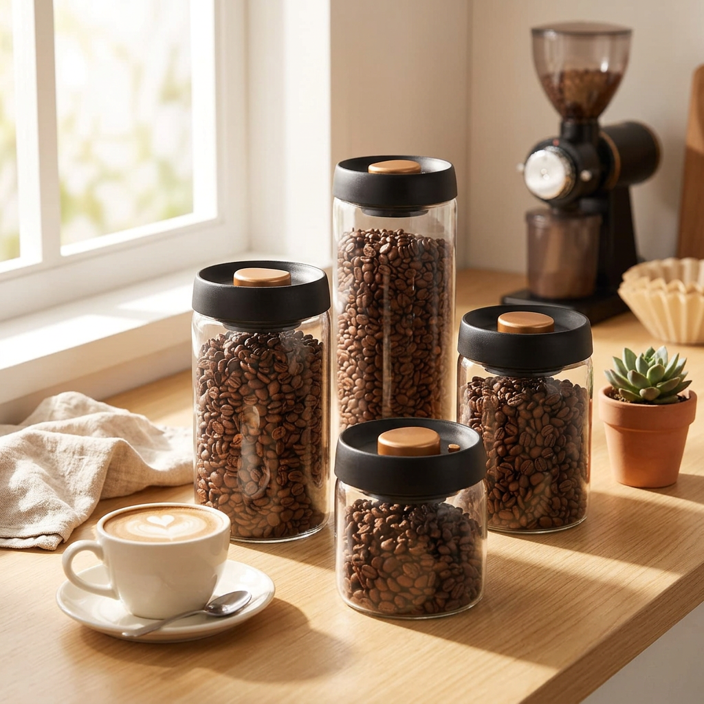 Vacuum Coffee Bean Canister