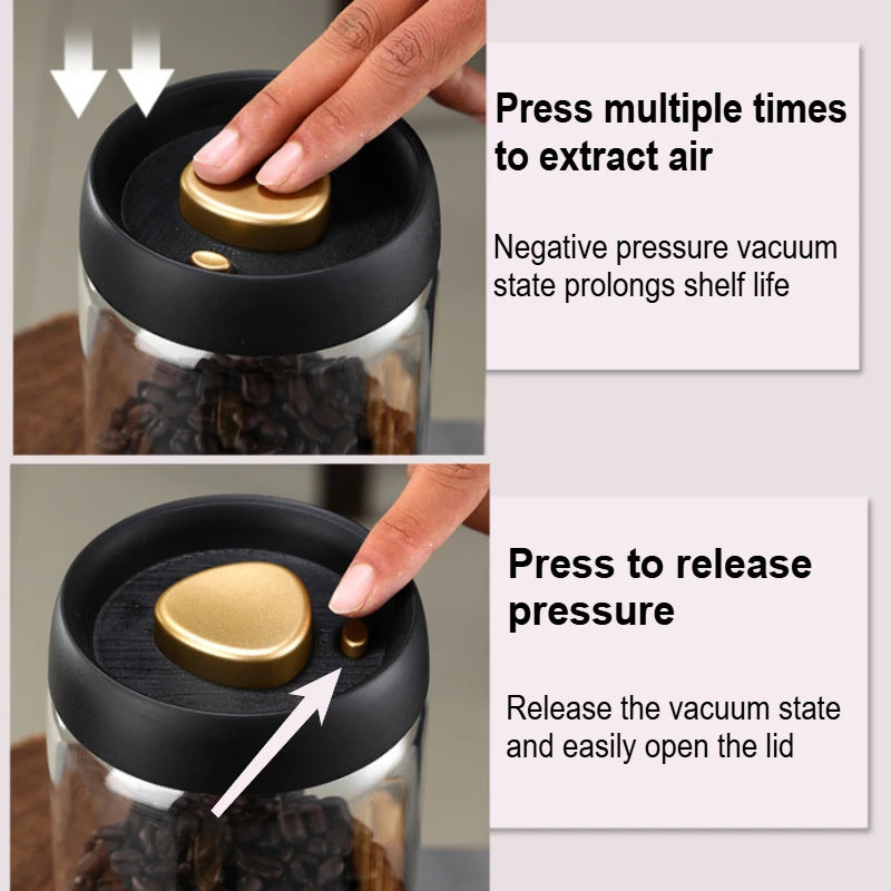 Vacuum Coffee Bean Canister